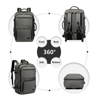 Kono Multifunctional Portable Travel Backpack Cabin Luggage Bag (EM2207) - Grey