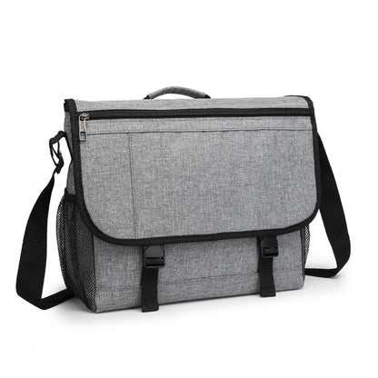 Kono High Security Messenger Bag Satchel Shoulder Bag (EQ2260) - Grey