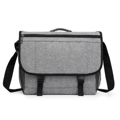 Kono High Security Messenger Bag Satchel Shoulder Bag (EQ2260) - Grey