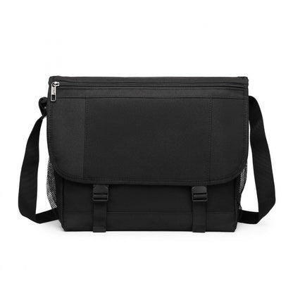 Kono High Security Messenger Bag Satchel Shoulder Bag (EQ2260) - Black