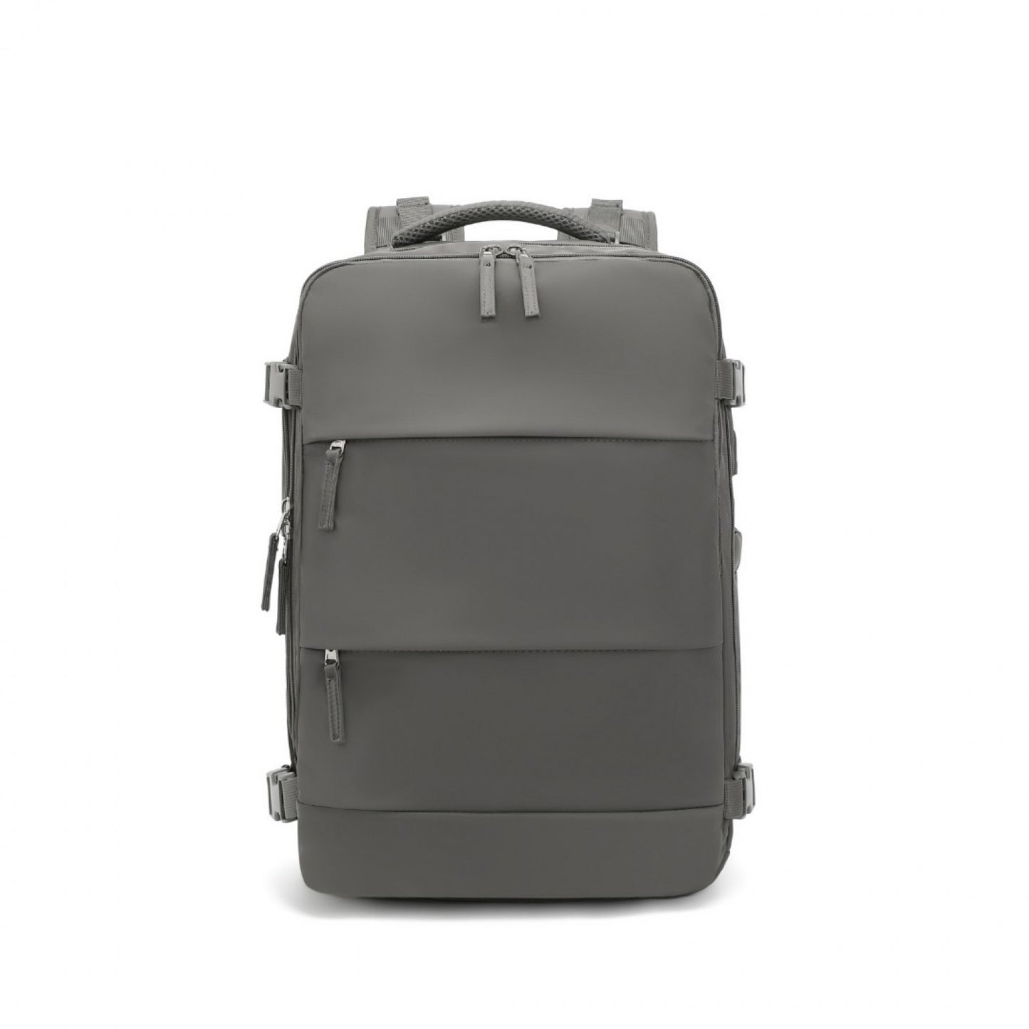 Kono Multi-Functional Breathable Travel Backpack With USB Charging Port And Separate Shoe Compartment (EQ2344) - Grey