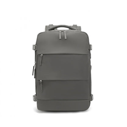 Kono Multi-Functional Breathable Travel Backpack With USB Charging Port And Separate Shoe Compartment (EQ2344) - Grey