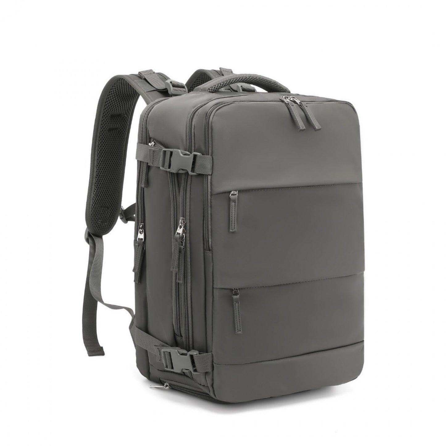 Kono Multi-Functional Breathable Travel Backpack With USB Charging Port And Separate Shoe Compartment (EQ2344) - Grey