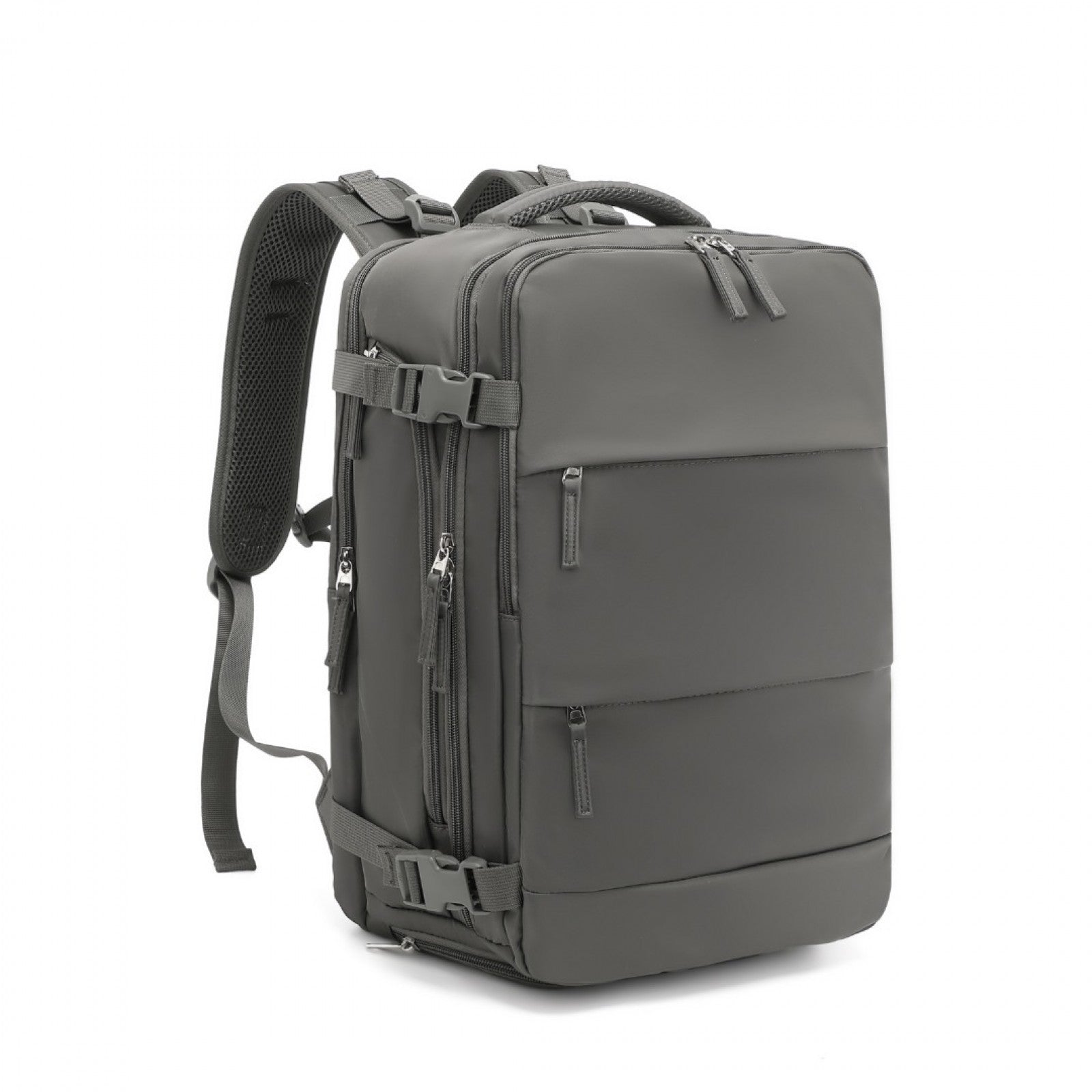 Kono Multi-Functional Breathable Travel Backpack With USB Charging Port And Separate Shoe Compartment (EQ2344) - Grey