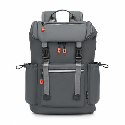 Kono Advanced Leisure Backpack with Reflective Safety Features USB Charging and Dedicated Laptop Sleeve (EQ2404) - Grey