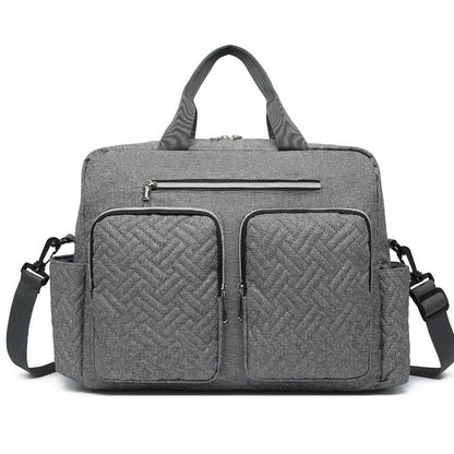 Kono Versatile Diaper Changing Tote Bag with Built-In Changing Mat Thermal Insulation Waterproof Design (EQ2411) - Grey