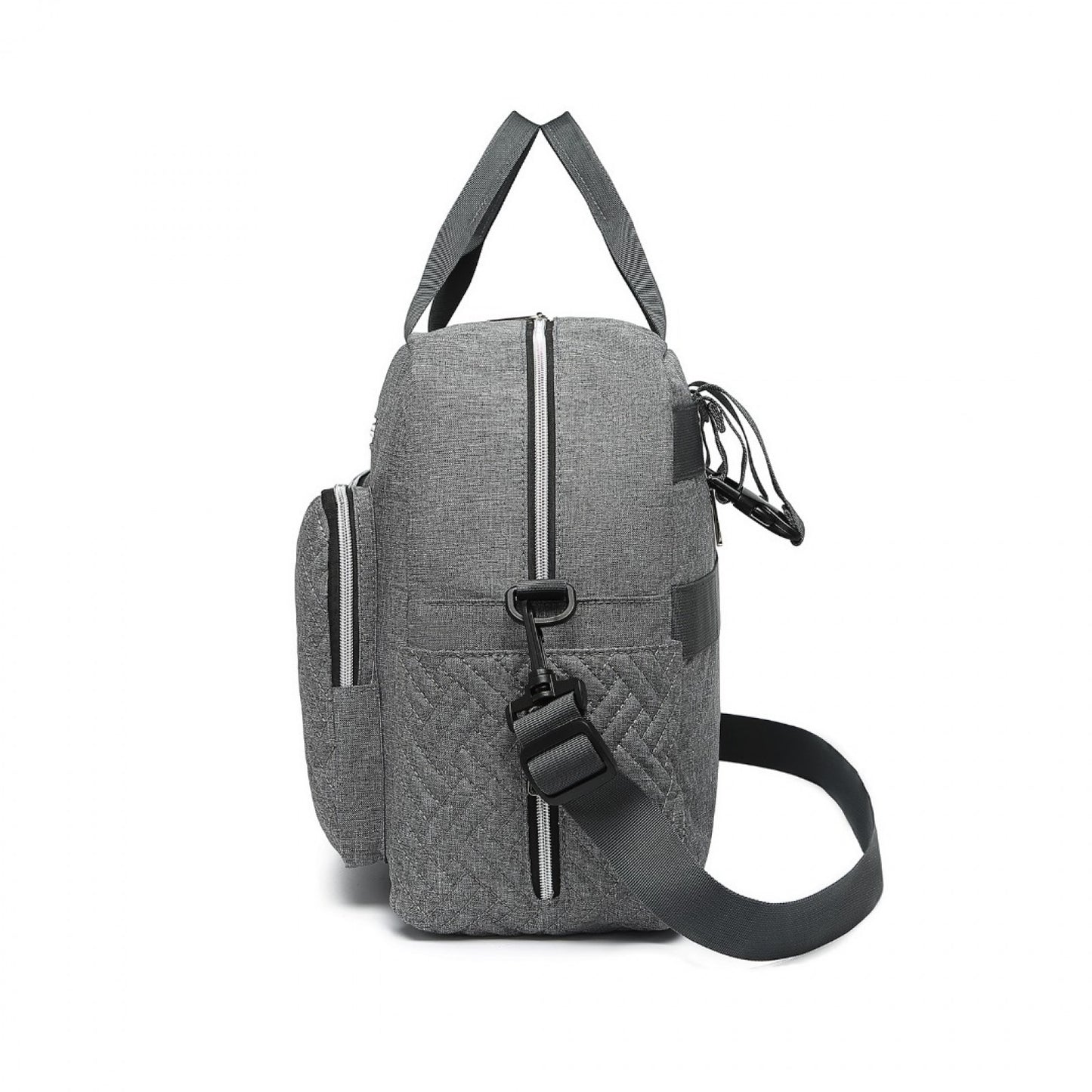 Kono Versatile Diaper Changing Tote Bag with Built-In Changing Mat Thermal Insulation Waterproof Design (EQ2411) - Grey