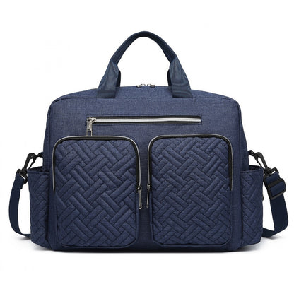 Kono Versatile Diaper Changing Tote Bag with Built-In Changing Mat Thermal Insulation Waterproof Design (EQ2411) - Navy