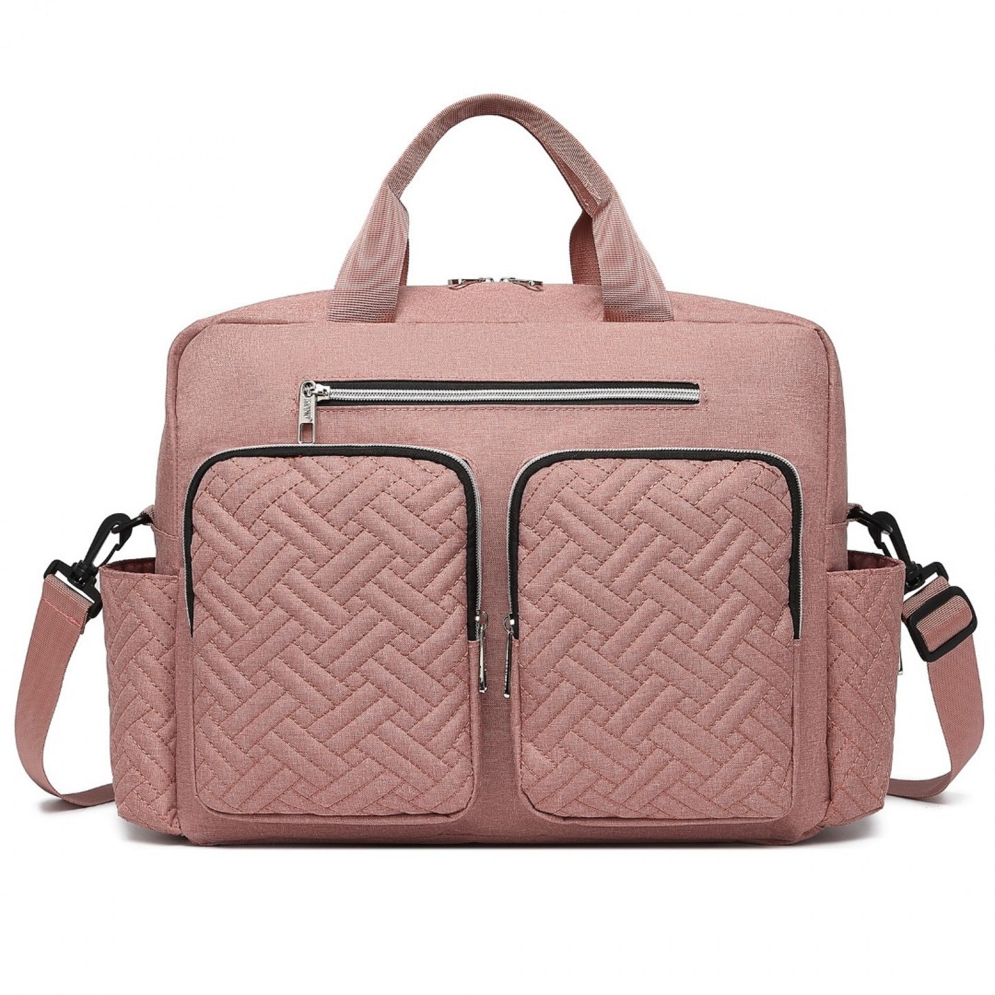 Kono Versatile Diaper Changing Tote Bag with Built-In Changing Mat Thermal Insulation Waterproof Design (EQ2411) - Pink