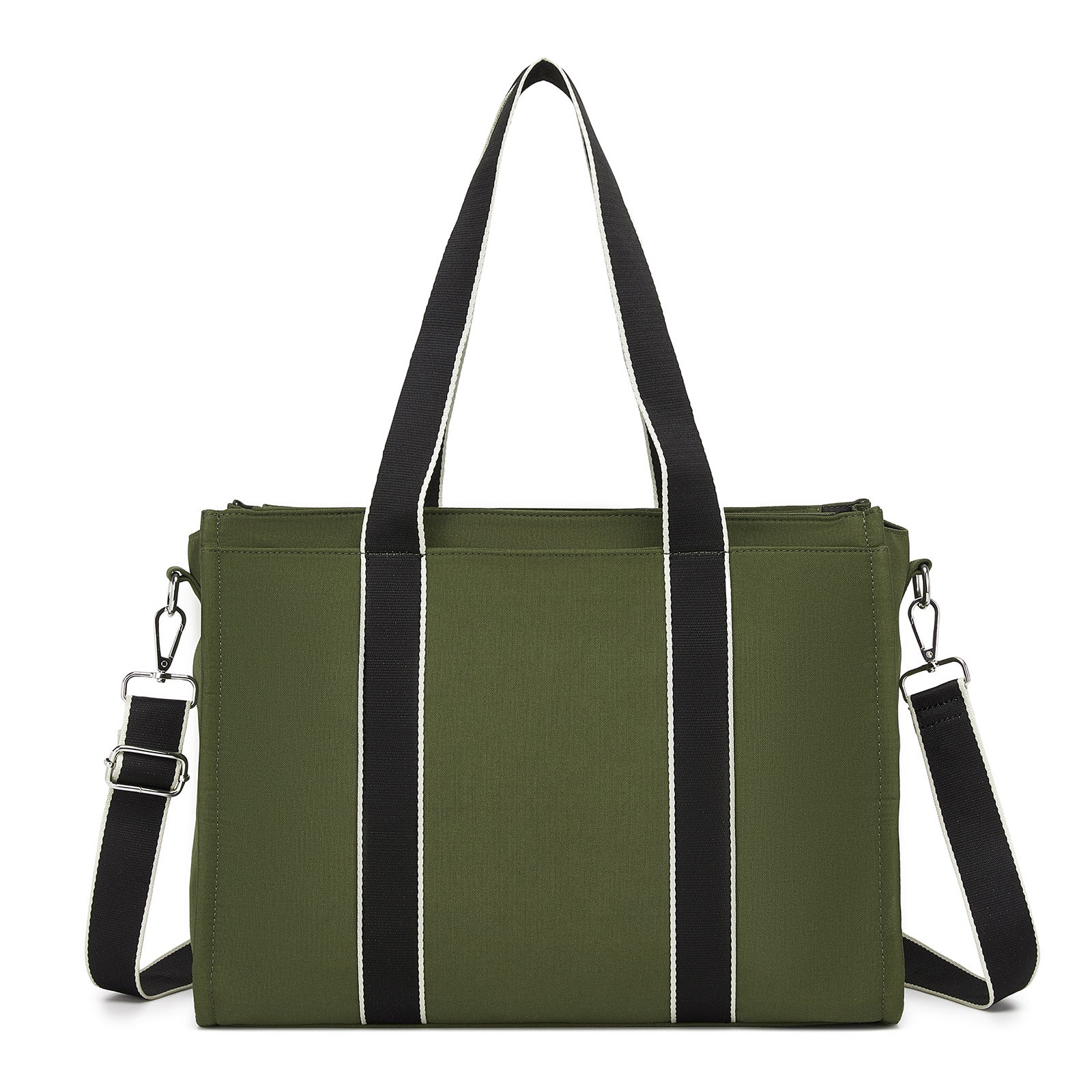 Miss Lulu Wearproof Large Capacity Tote Bag with 15.6” Laptop Sleeve, Dual Carry Options for Business and Everyday Use (HBM2604) - Green