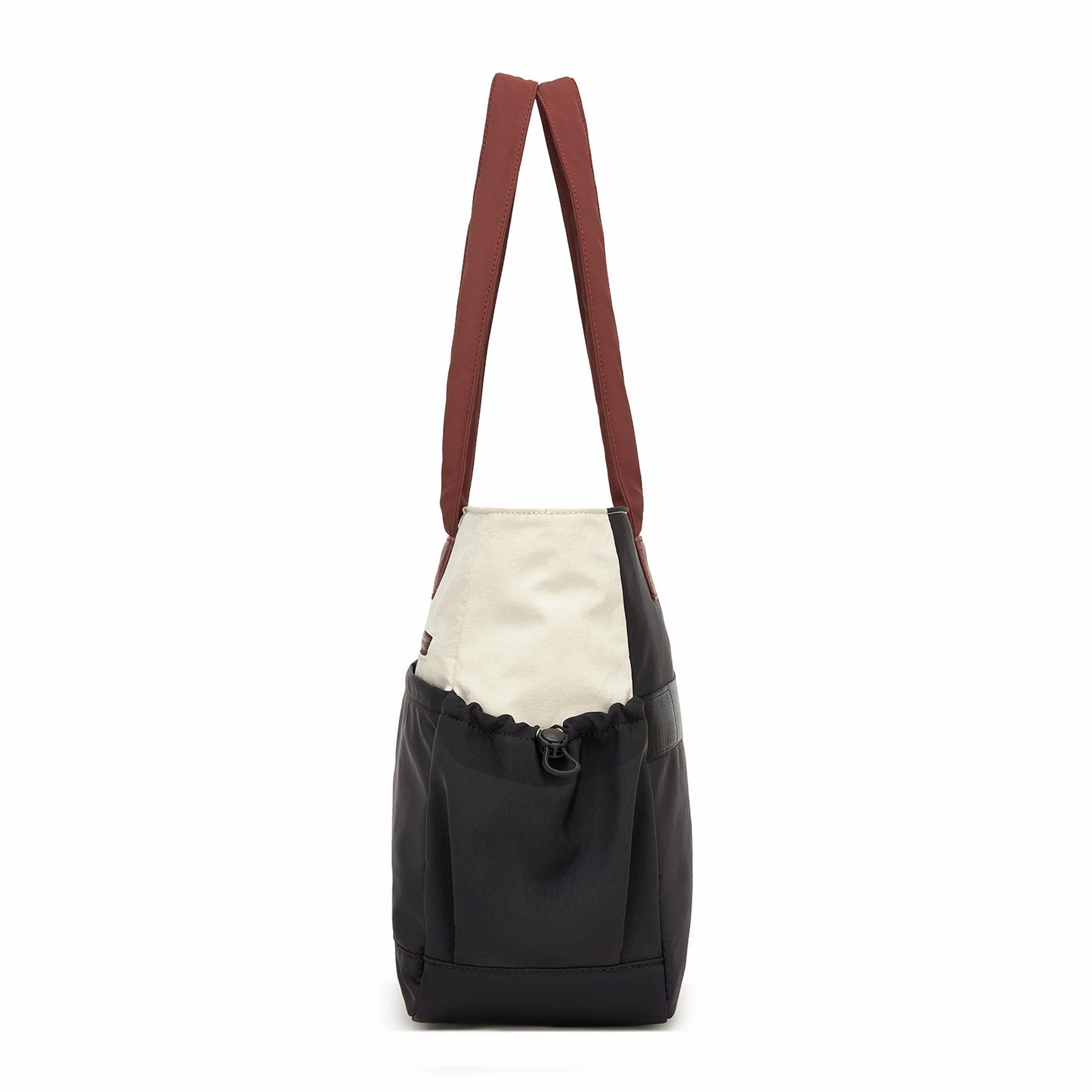 Miss Lulu Chic Roomy Ladies Shoulder Tote Bag, with 15.6-inch Laptop Sleeve and Luggage Strap for Daily Use (HBM2611) - Beige & Black