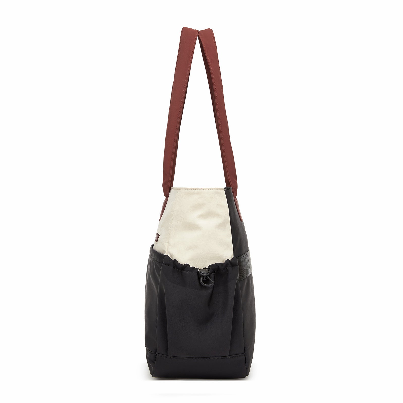Miss Lulu Chic Roomy Ladies Shoulder Tote Bag, with 15.6-inch Laptop Sleeve and Luggage Strap for Daily Use (HBM2611) - Beige & Black