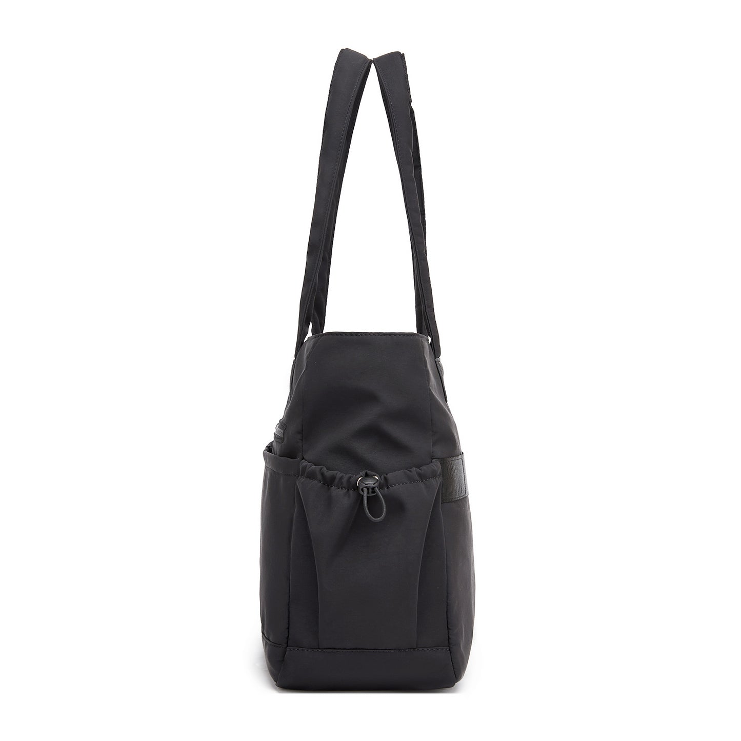 Miss Lulu Chic Roomy Ladies Shoulder Tote Bag, with 15.6-inch Laptop Sleeve and Luggage Strap for Daily Use (HBM2611) - Black
