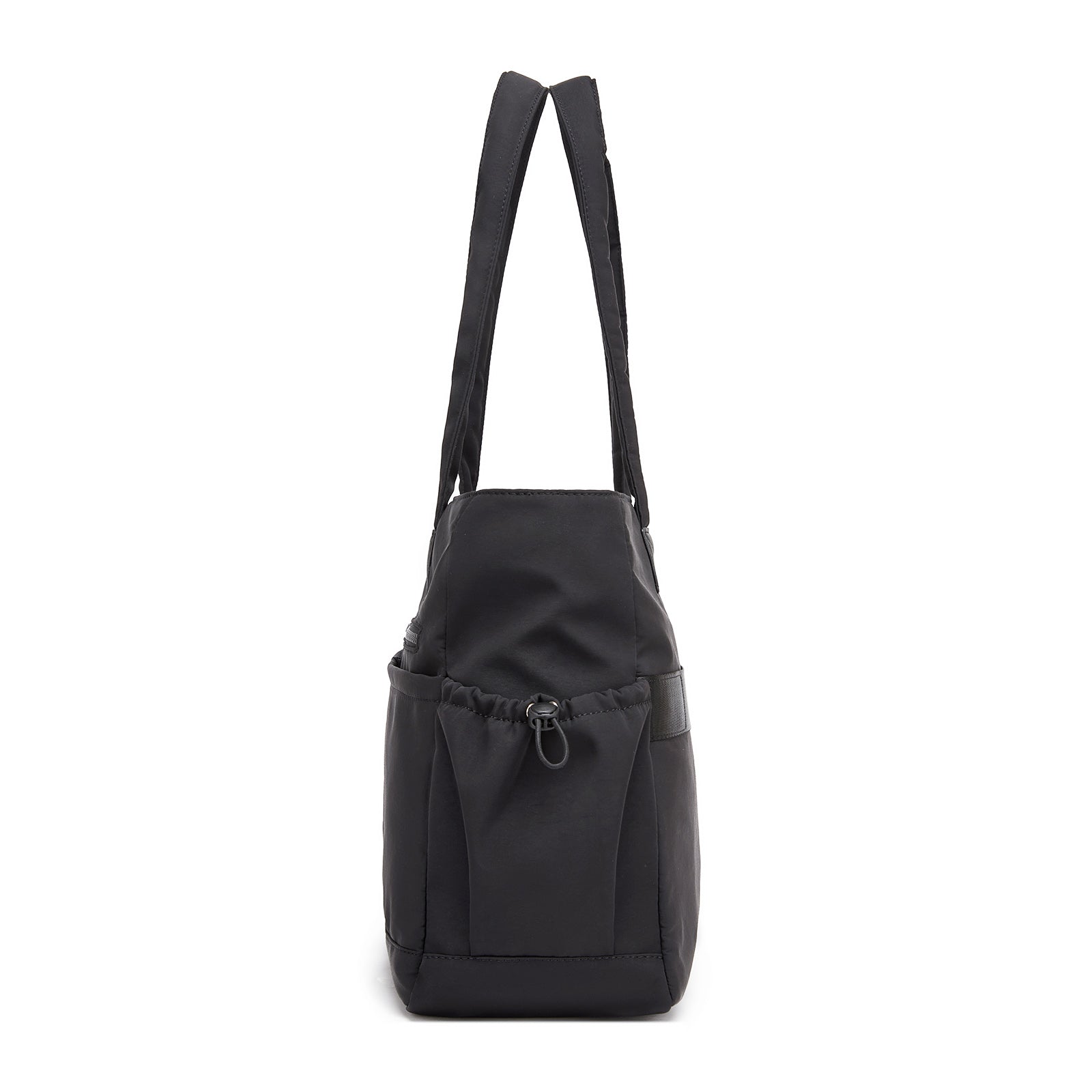 Miss Lulu Chic Roomy Ladies Shoulder Tote Bag, with 15.6-inch Laptop Sleeve and Luggage Strap for Daily Use (HBM2611) - Black