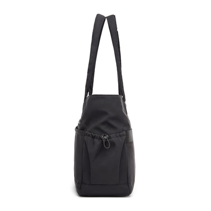 Miss Lulu Chic Roomy Ladies Shoulder Tote Bag, with 15.6-inch Laptop Sleeve and Luggage Strap for Daily Use (HBM2611) - Black