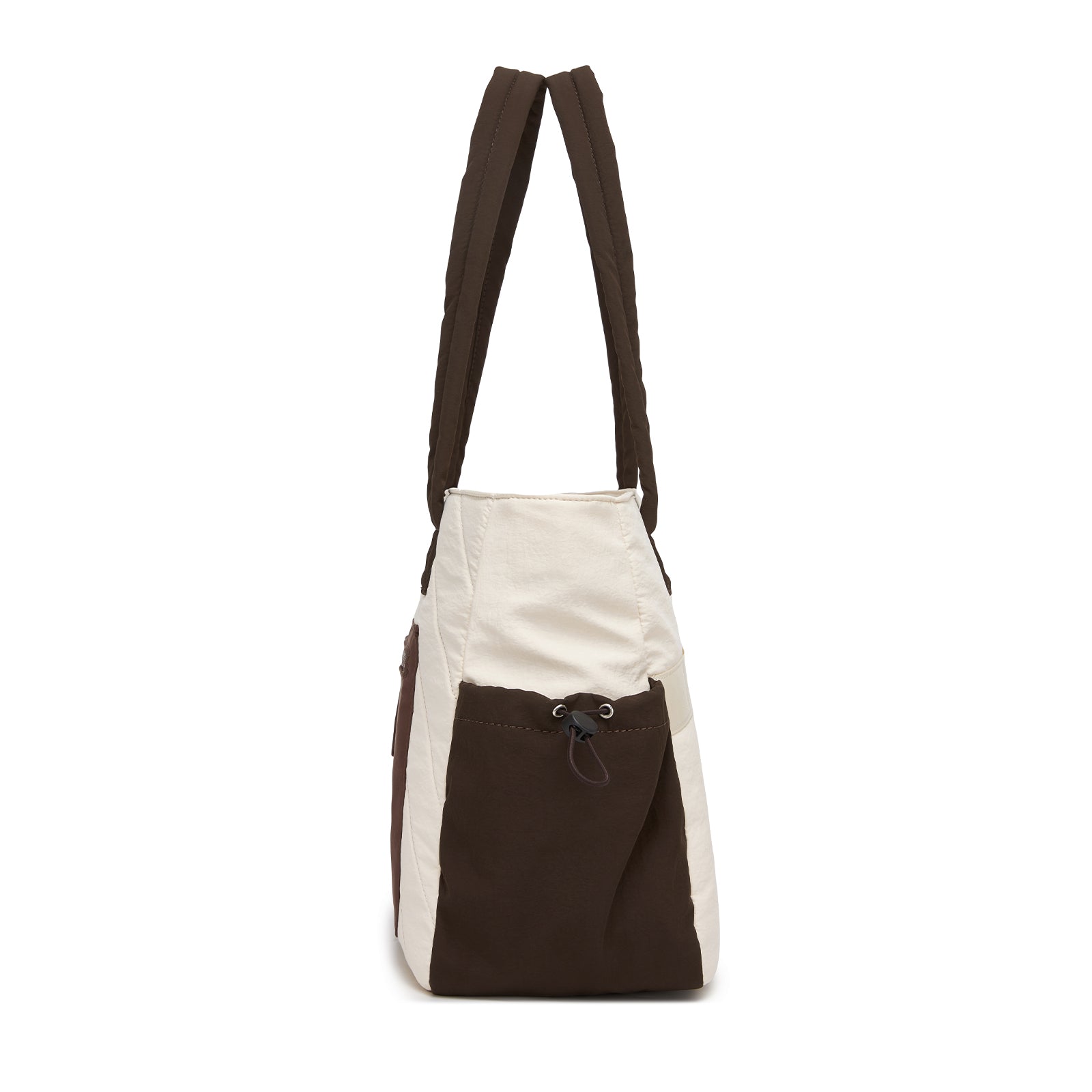 Miss Lulu Minimalist Durable Shoulder Bag for Work, School & Travel with Laptop Sleeve and Multiple Pockets (HBM2612) - Beige & Brown