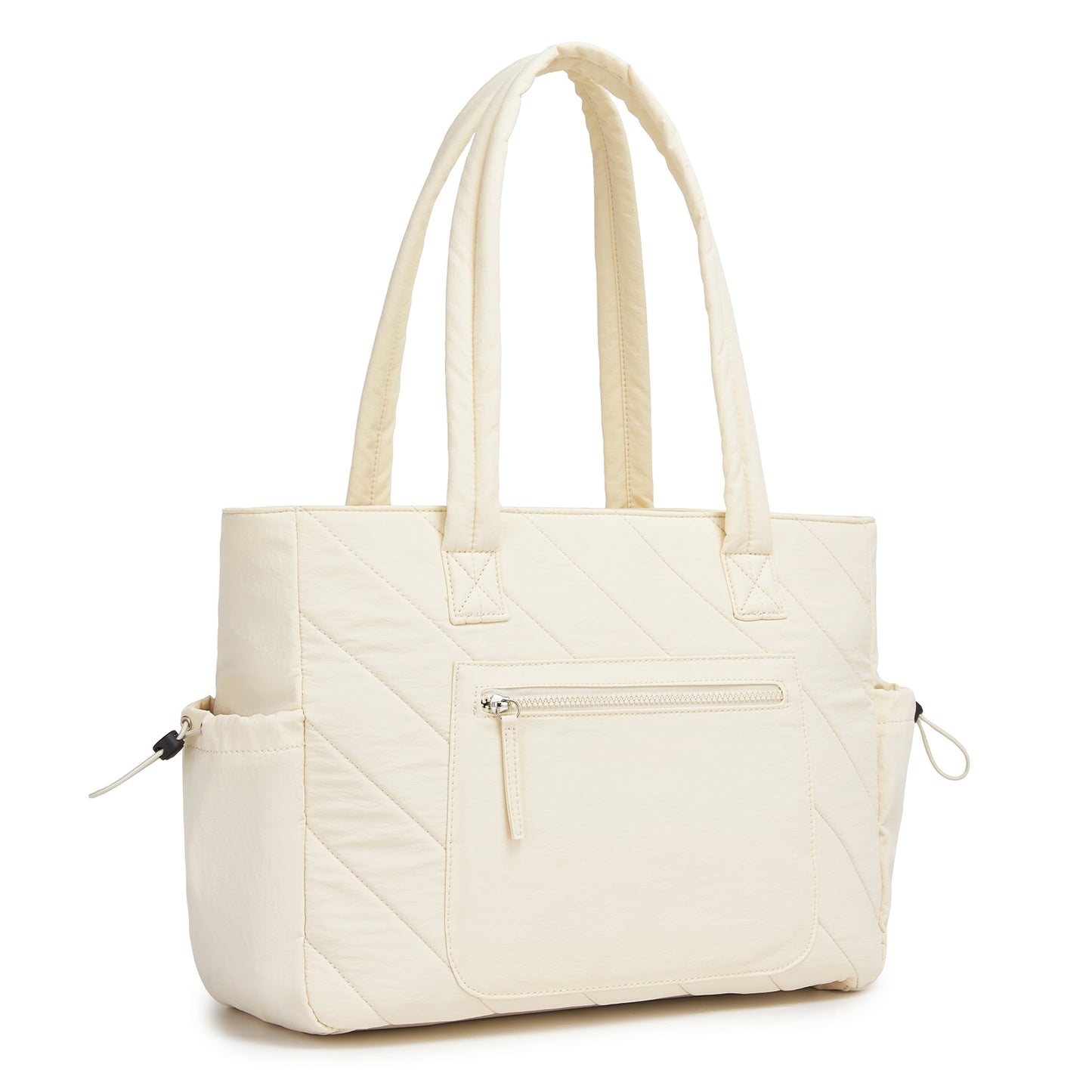 Miss Lulu Minimalist Durable Shoulder Bag for Work, School & Travel with Laptop Sleeve and Multiple Pockets (HBM2612) - Beige