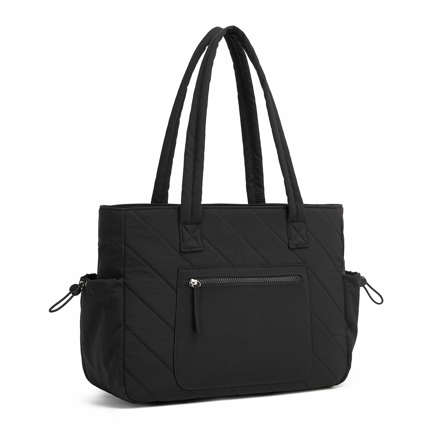 Miss Lulu Minimalist Durable Shoulder Bag for Work, School & Travel with Laptop Sleeve and Multiple Pockets (HBM2612) - Black