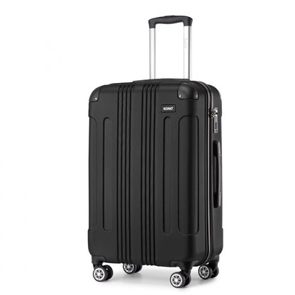 Kono black 24 inch hard shell suitcase
