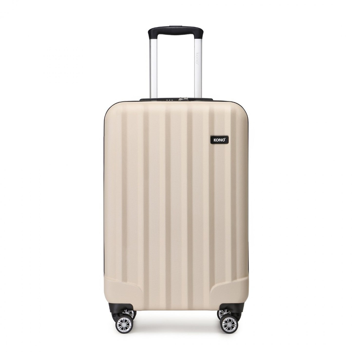 Kono ABS+PC Hard Shell Luggage with Vertical Stripes Ideal for (K1773-1L) - Beige