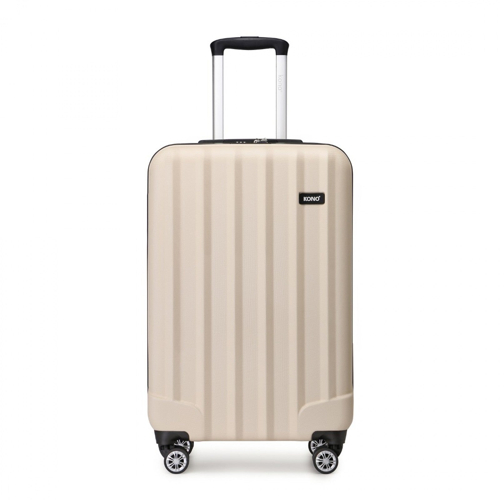 Kono ABS+PC Hard Shell Luggage with Vertical Stripes Ideal for (K1773-1L) - Beige
