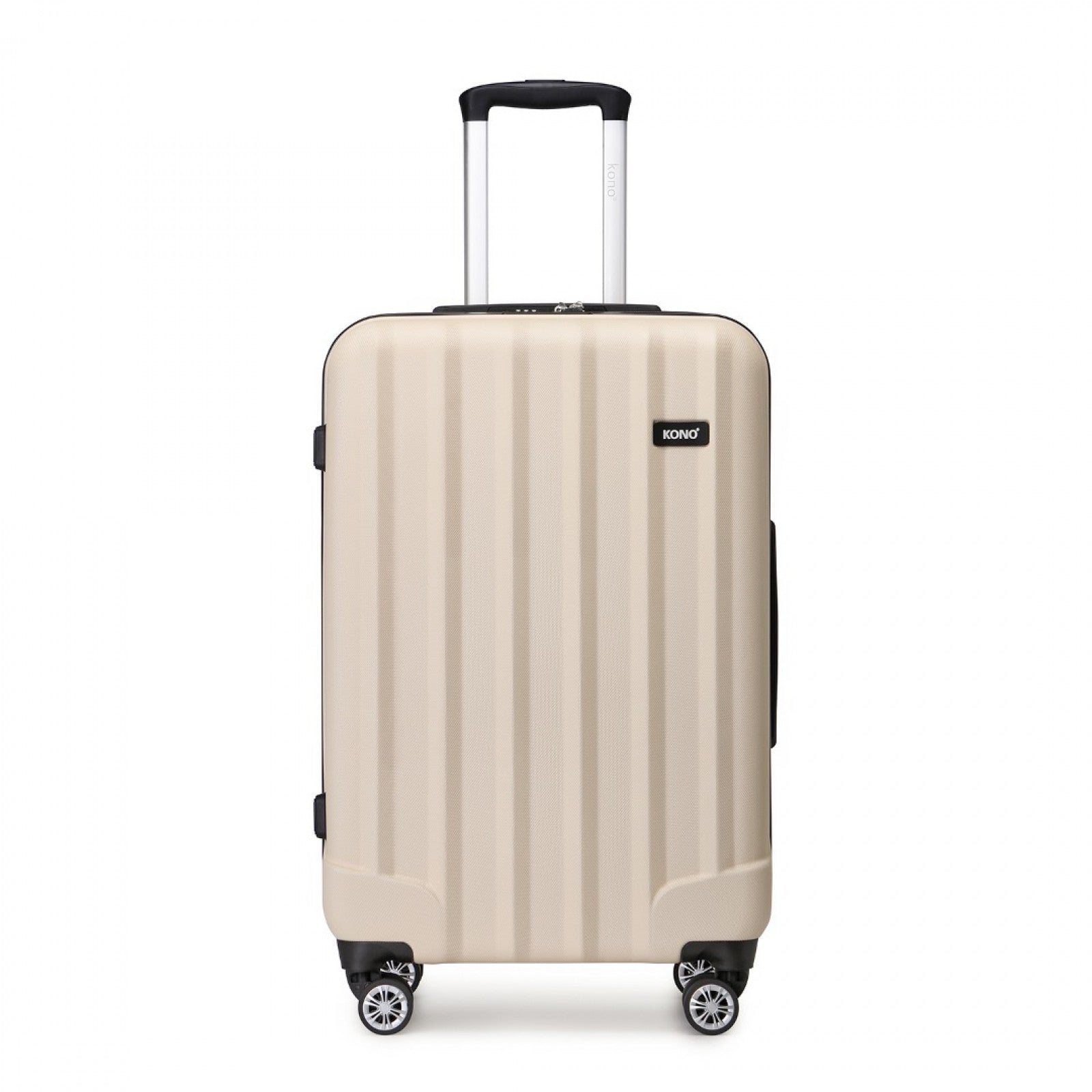 Kono ABS+PC Hard Shell Luggage with Vertical Stripes Ideal for (K1773-1L) - Beige