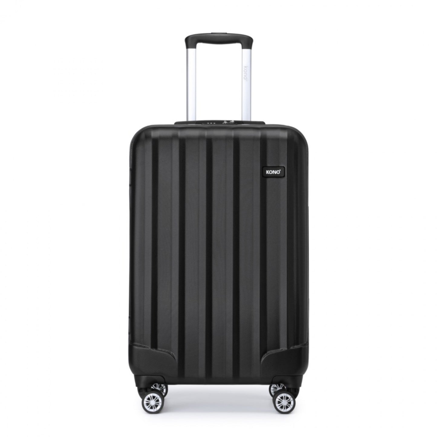 Kono ABS+PC Hard Shell Luggage with Vertical Stripes Ideal for (K1773-1L) - Black