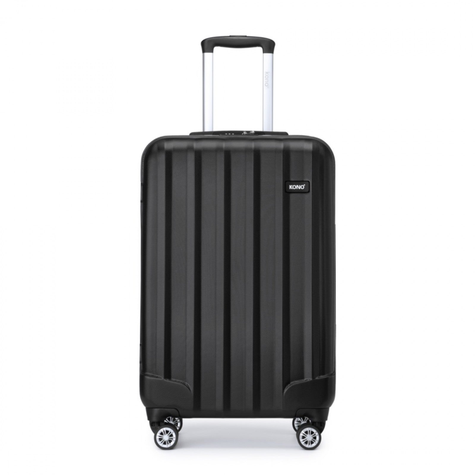 Kono ABS+PC Hard Shell Luggage with Vertical Stripes Ideal for (K1773-1L) - Black