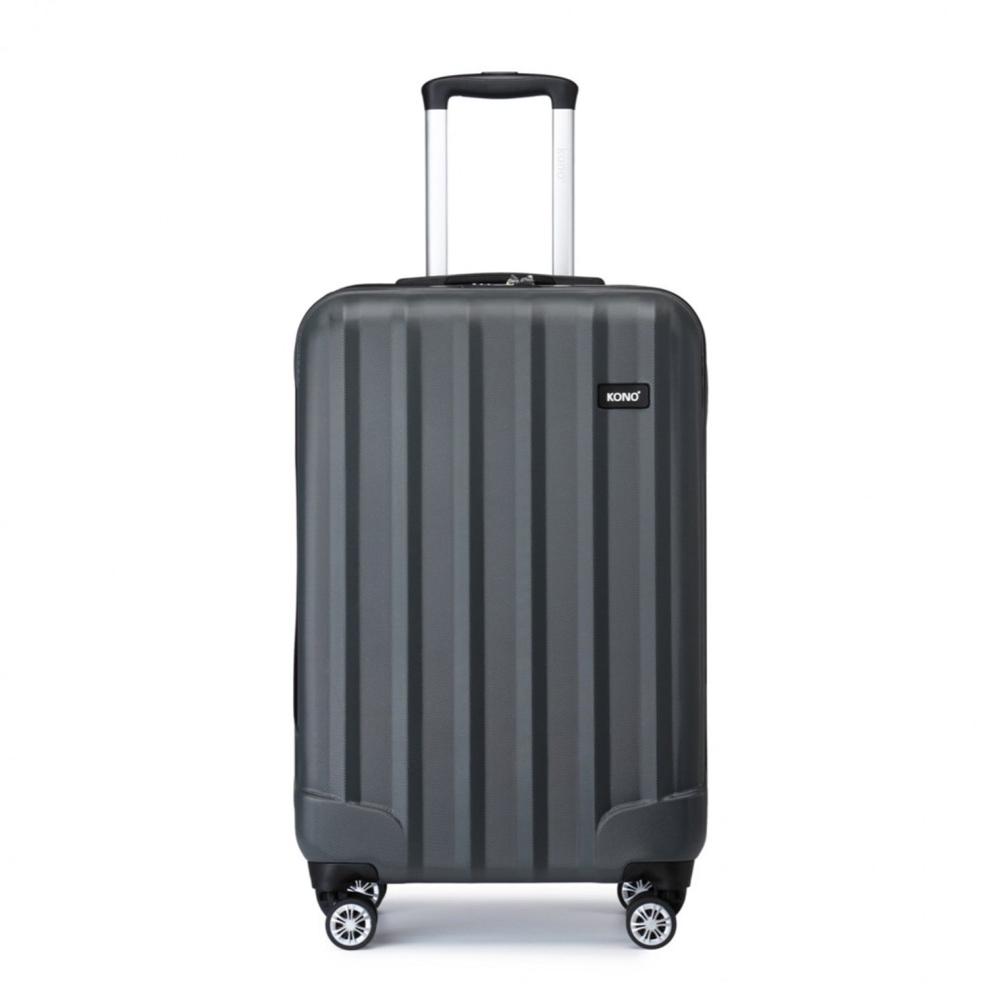 Kono ABS+PC Hard Shell Luggage with Vertical Stripes Ideal for (K1773-1L) - Grey
