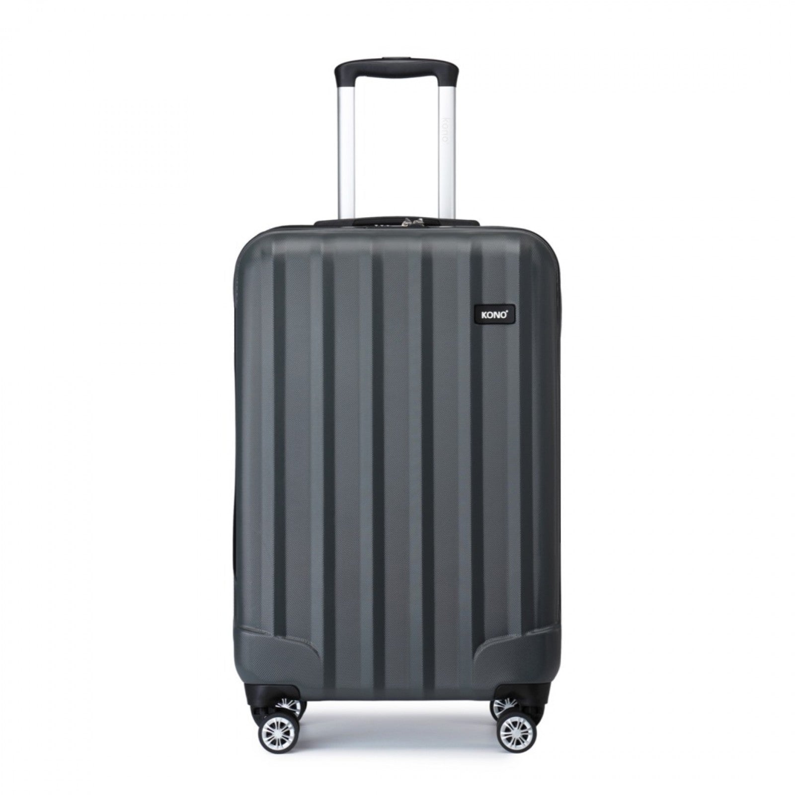 Kono ABS+PC Hard Shell Luggage with Vertical Stripes Ideal for (K1773-1L) - Grey