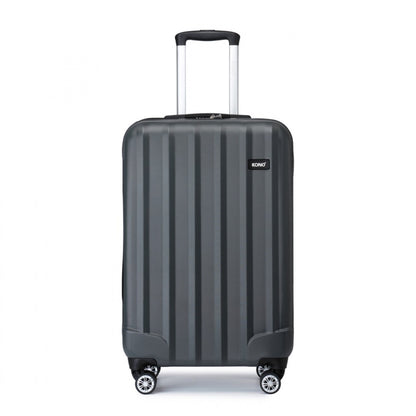 Kono ABS+PC Hard Shell Luggage with Vertical Stripes Ideal for (K1773-1L) - Grey
