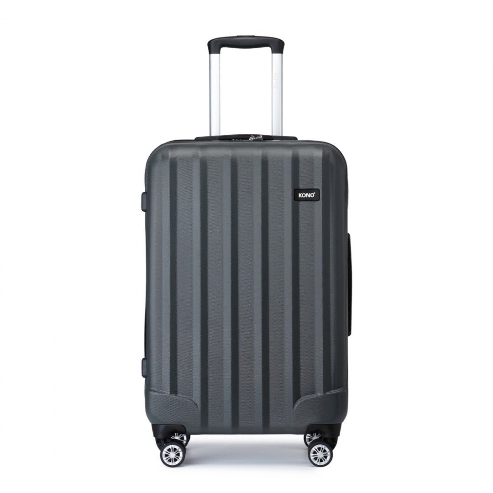 Kono ABS+PC Hard Shell Luggage with Vertical Stripes Ideal for (K1773-1L) - Grey
