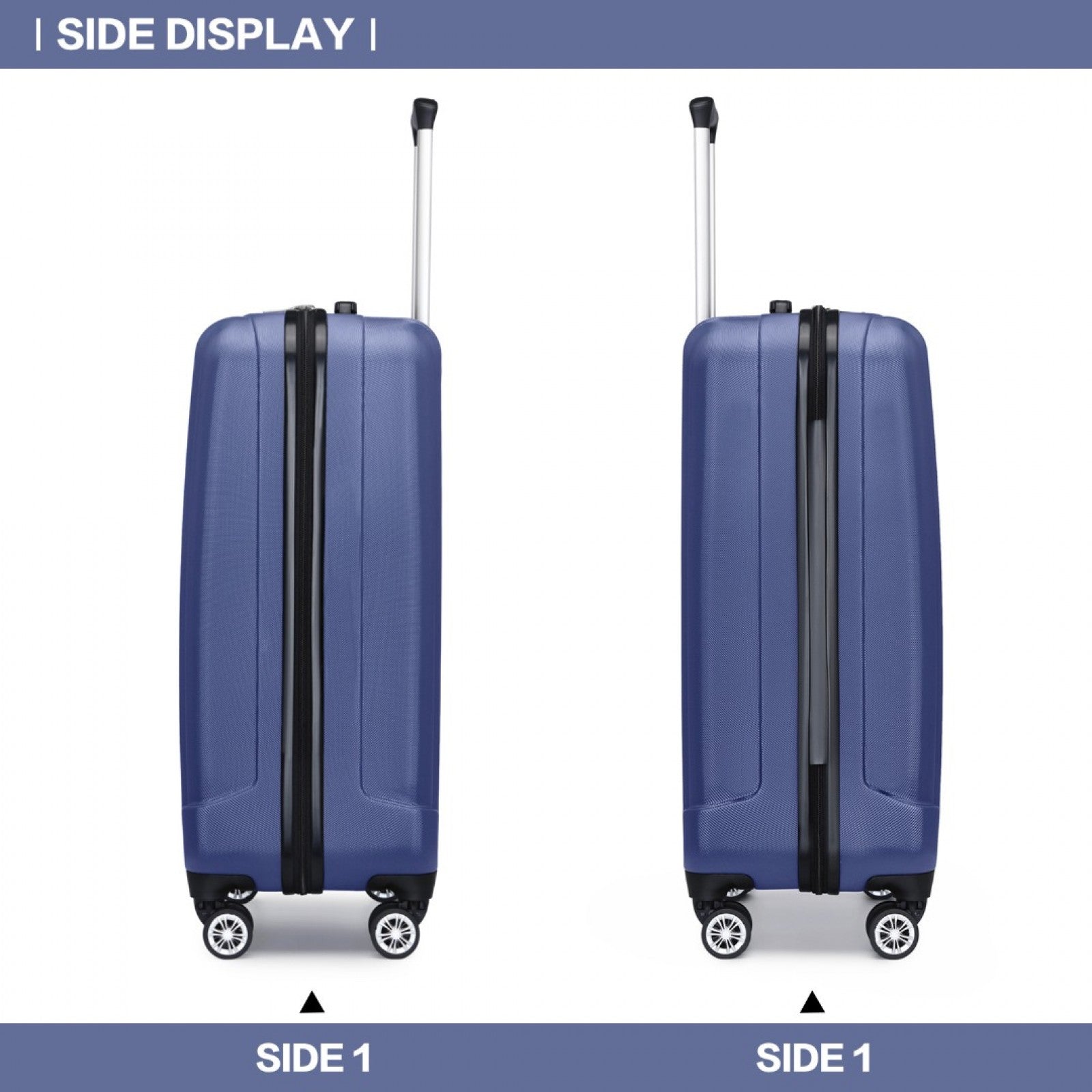 Kono navy cabin suitcase view 3