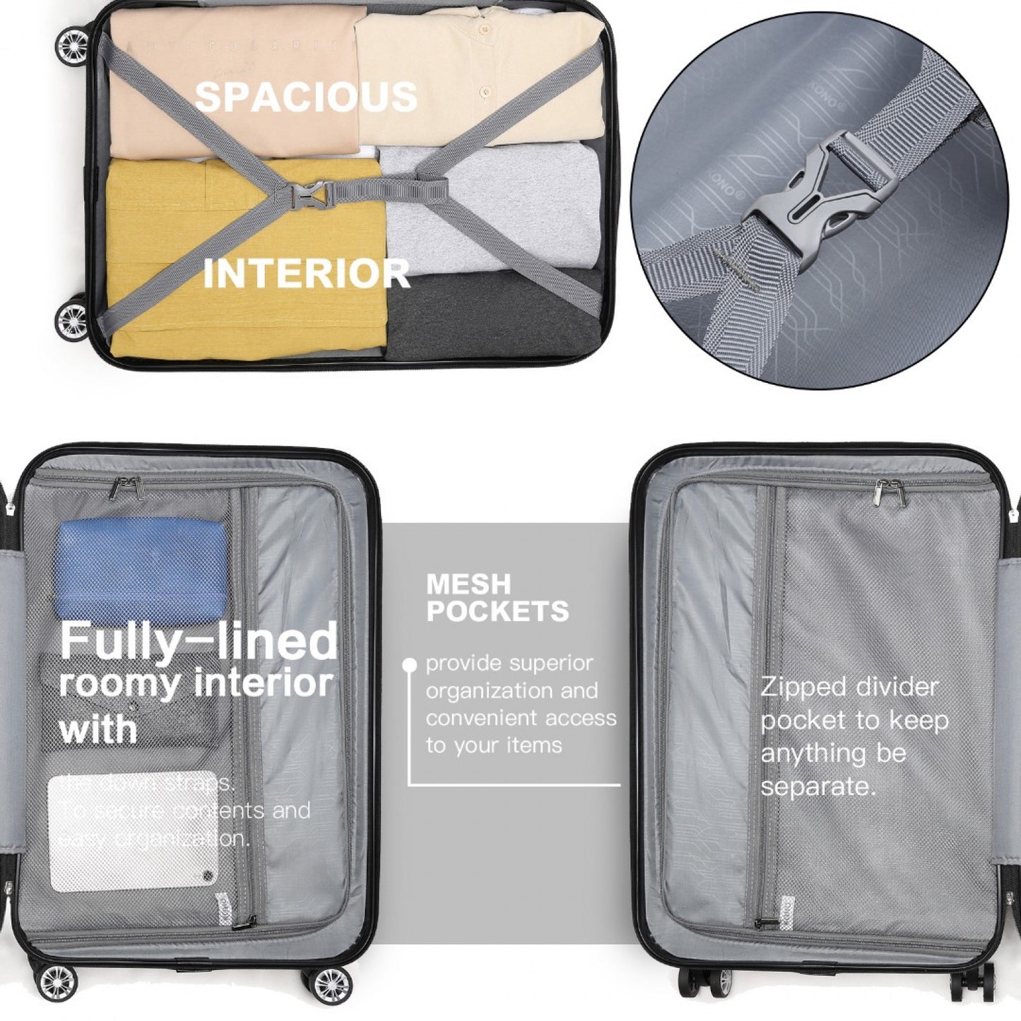 Kono navy cabin suitcase view 10