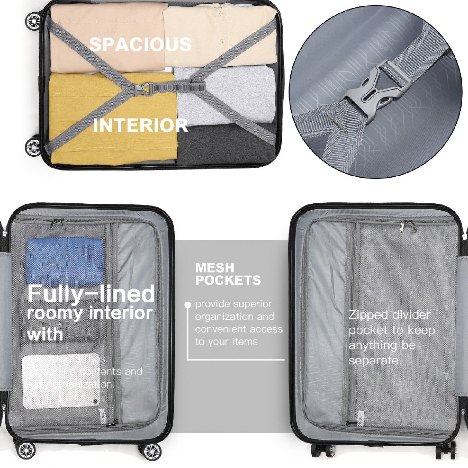 Kono navy cabin suitcase view 10