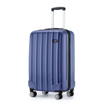 Kono ABS+PC Hard Shell Luggage with Vertical Stripes Ideal for (K1773-1L) - Navy
