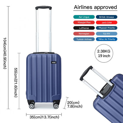 Kono navy cabin suitcase view 5