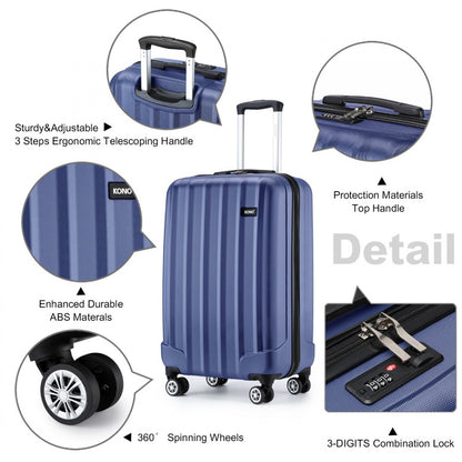 Kono navy cabin suitcase view 6