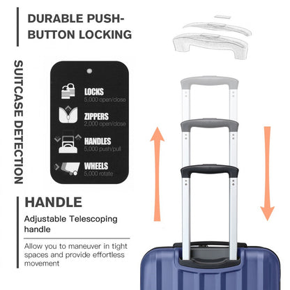 Kono navy cabin suitcase view 7