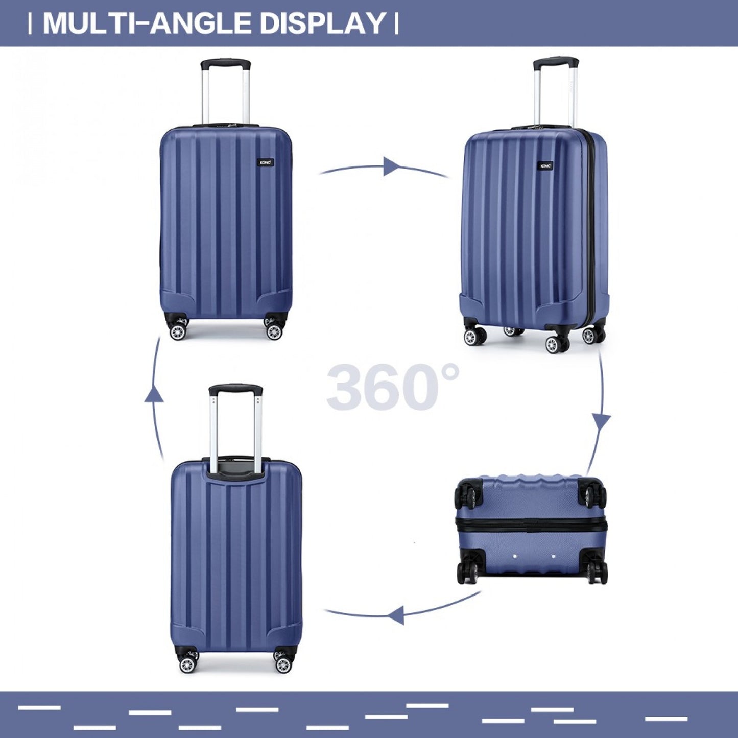 Kono navy cabin suitcase view 4