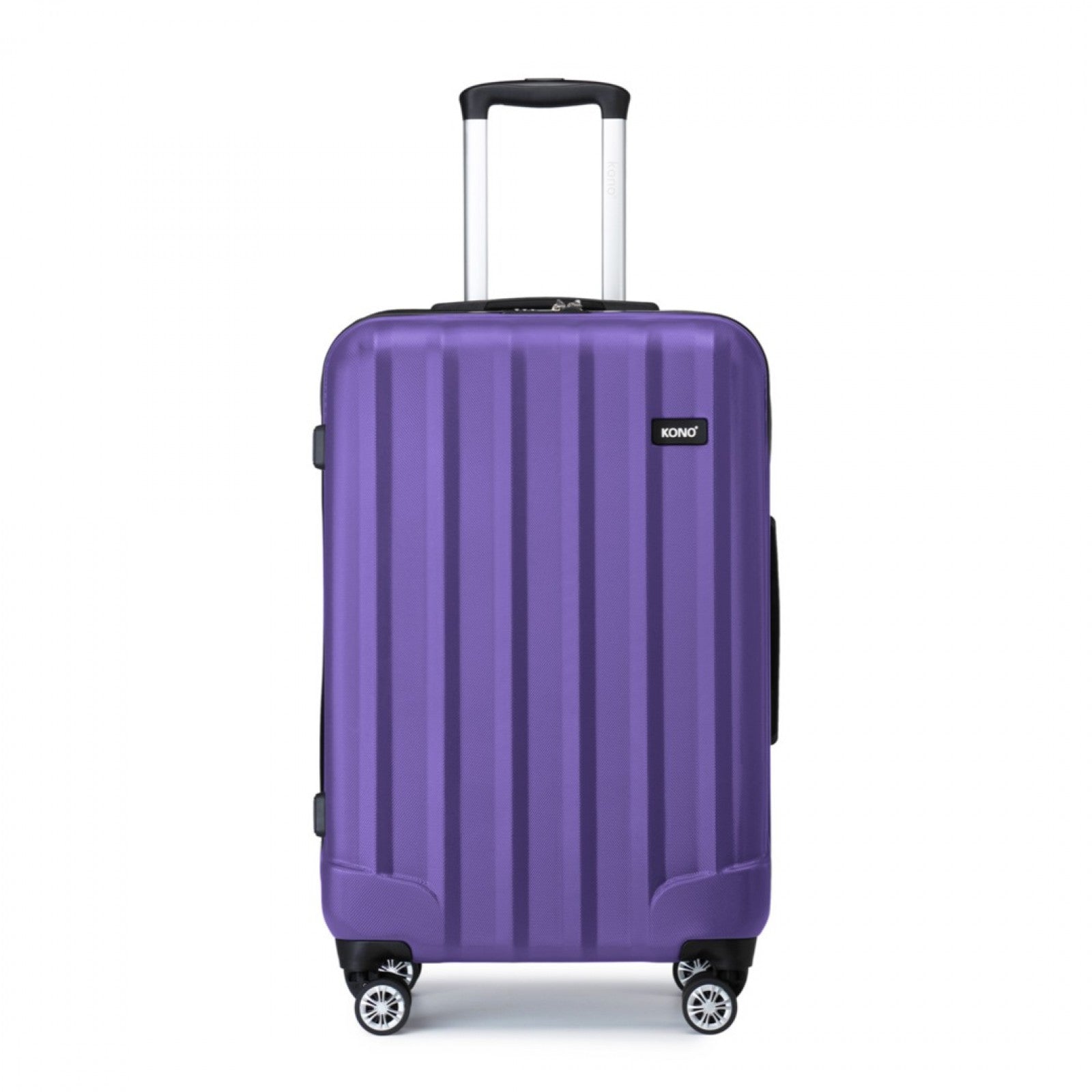 Kono ABS+PC Hard Shell Luggage with Vertical Stripes Ideal for (K1773-1L) - Purple