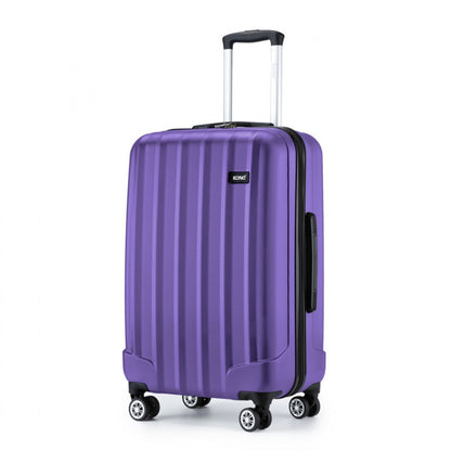 Kono ABS+PC Hard Shell Luggage with Vertical Stripes Ideal for (K1773-1L) - Purple