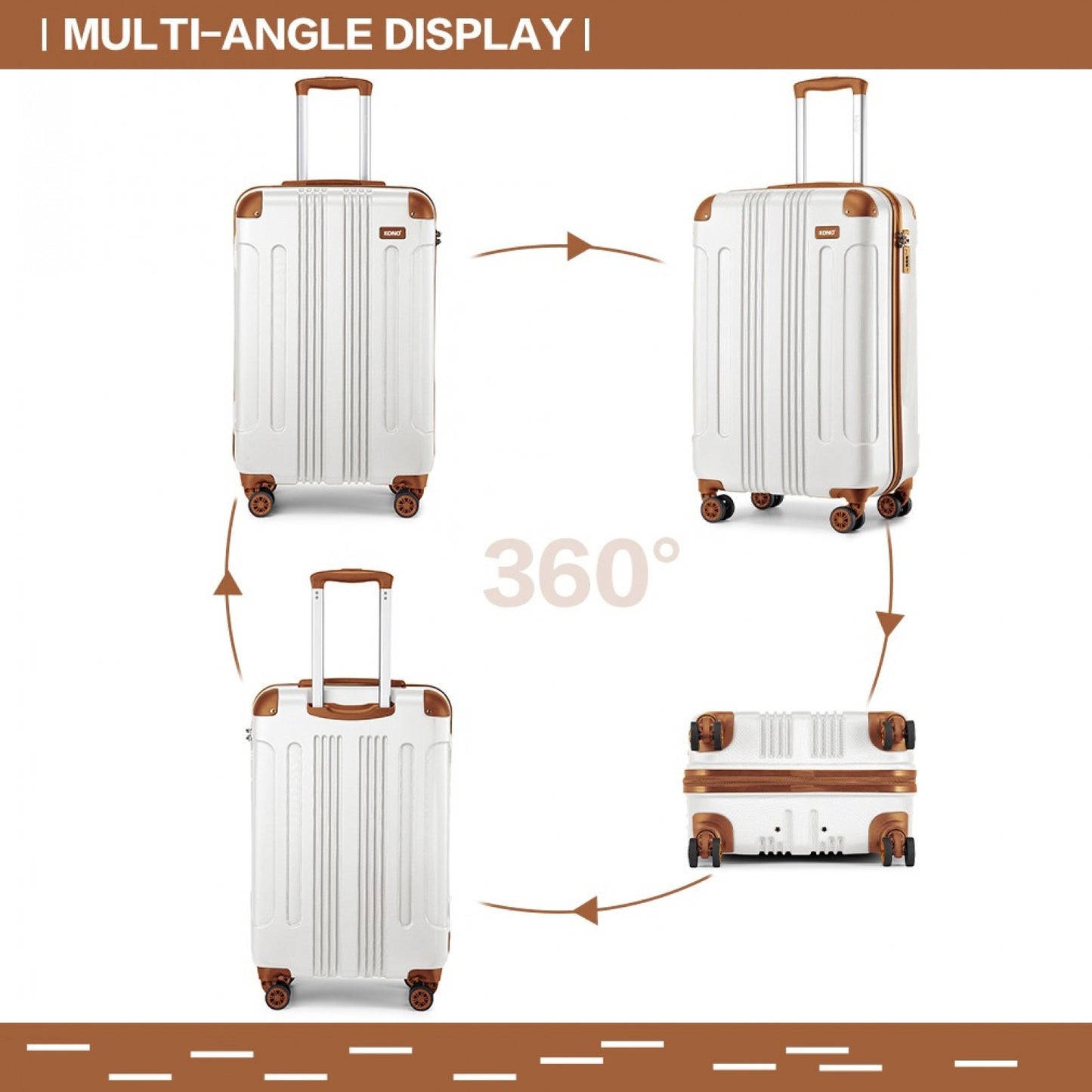 Kono cream cabin suitcase interior