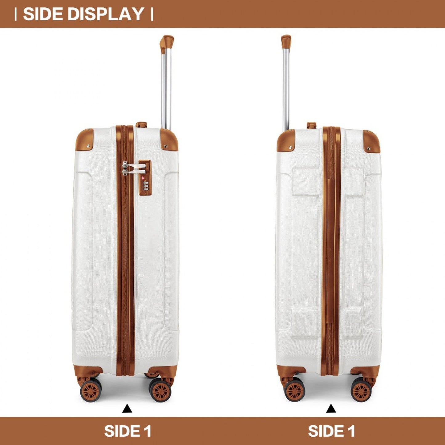 Kono cream cabin suitcase detail