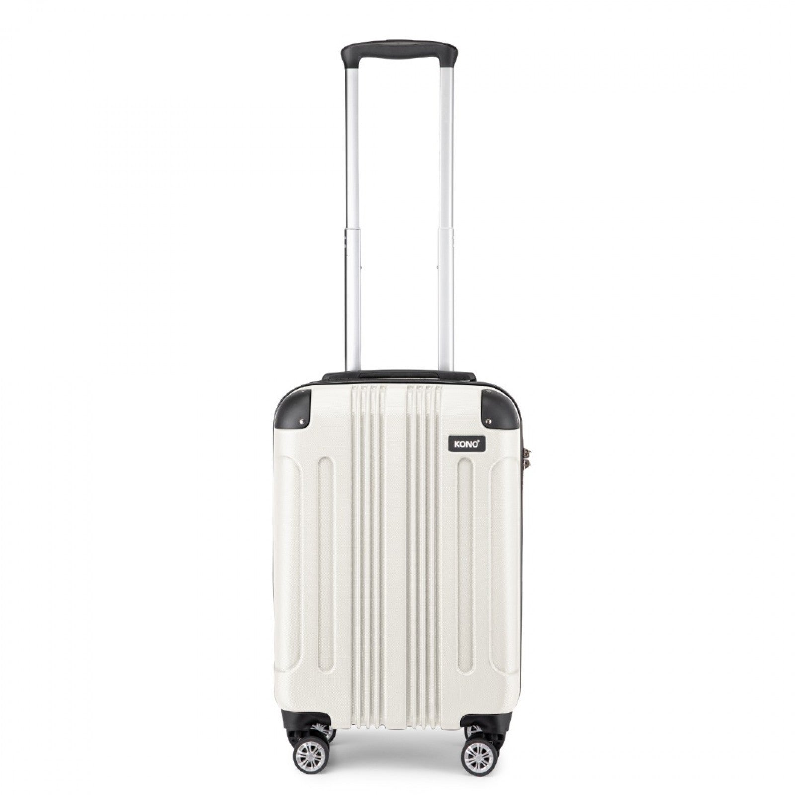 Kono ABS Lightweight Compact Hard Shell Cabin Suitcase Travel Luggage (K1777-1L) - Beige