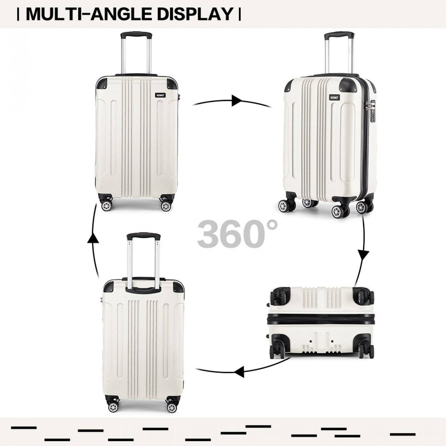 Kono beige cabin suitcase view 4