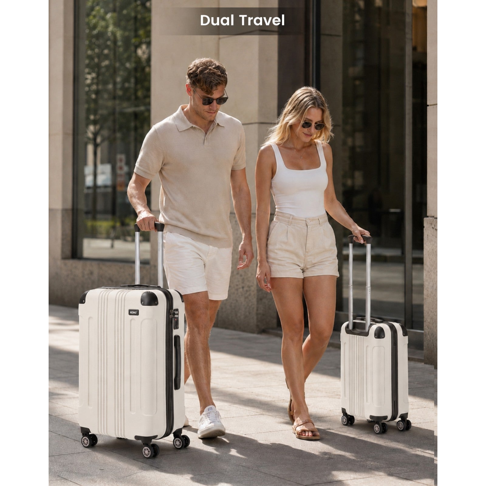 Kono beige 24 inch suitcase view 12