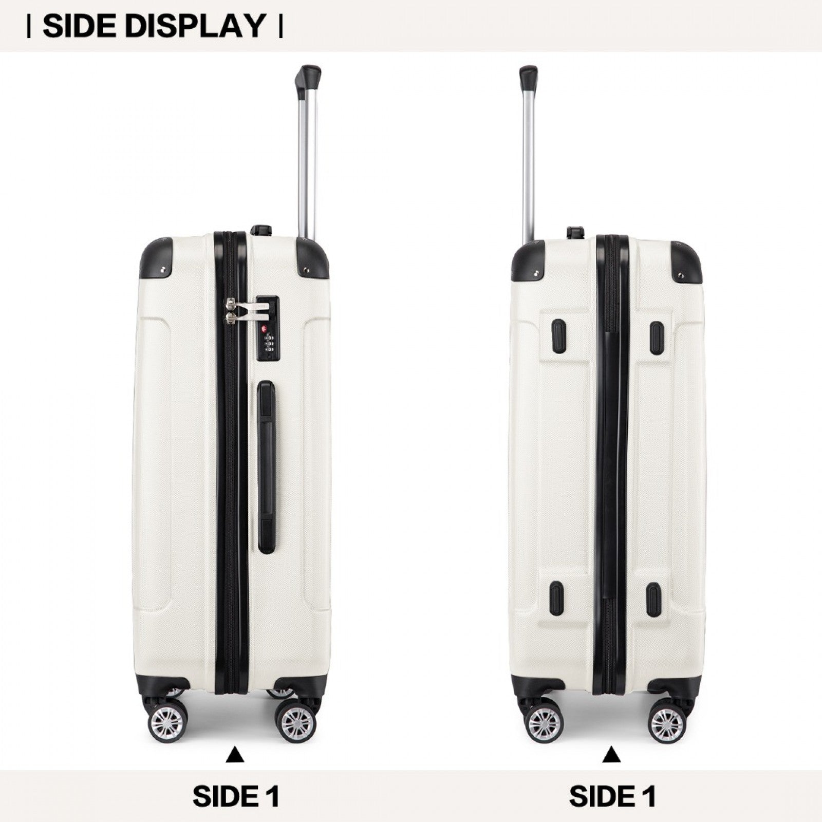 Kono beige 24 inch suitcase view 3