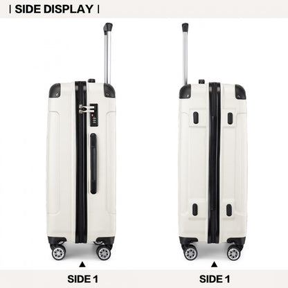 Kono beige 24 inch suitcase view 3
