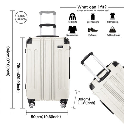 Kono beige 28 inch suitcase size view